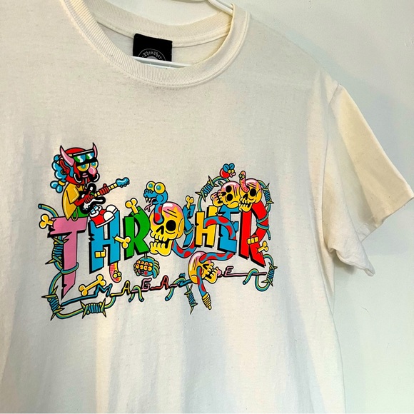 🛹 Mens Thrasher Magazine Tshirt White - Picture 3 of 5